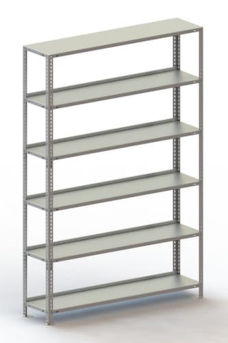 META Etagère à visser, 6 tablettes, RAL7035 gris clair