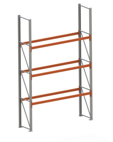META Rayonnage à palettes MULTIPAL pour 8 palettes, largeur 2870 mm, 4 niveaux de stockage