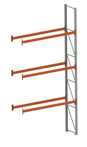 META Rayonnage à palettes MULTIPAL pour 8 palettes, largeur 2785 mm, 4 niveaux de stockage