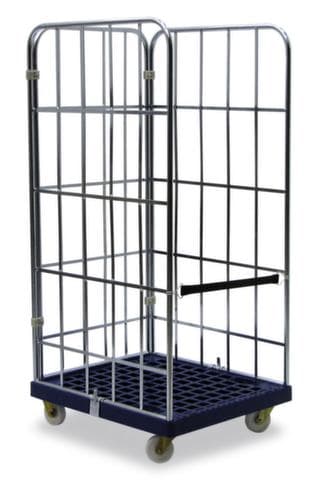 Bac sur roulettes avec plateforme plastique Lxl 815x724 mm, force 500 kg