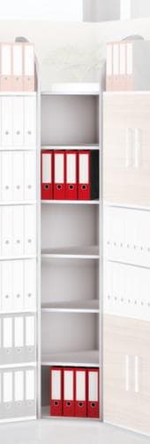Etagère d'angle pour bureau à construire soi-même, largeur 620 mm, 6 tablettes