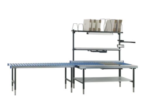 Rocholz table pour convoyeur à rouleaux à hauteur réglable, largeur x profondeur 1955 x 920 mm