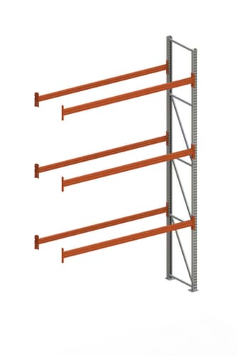 META Rayonnage à palettes MULTIPAL pour 8 palettes, largeur 2800 mm, 4 niveaux de stockage