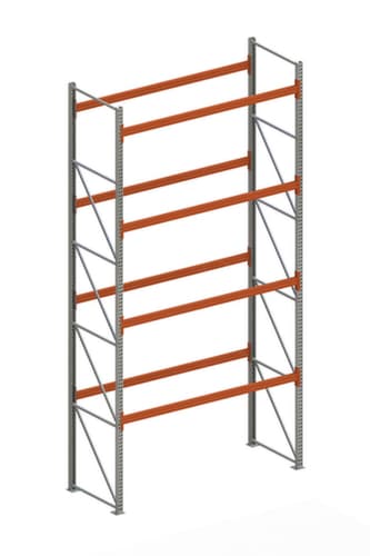 META Rayonnage à palettes MULTIPAL pour 15 palettes, largeur 2870 mm, 5 niveaux de stockage