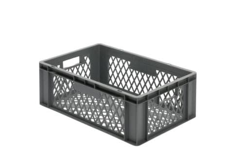 Lakape Bac gerbable norme Europe Favorit parois + fond ajourés, gris, capacité 40 l