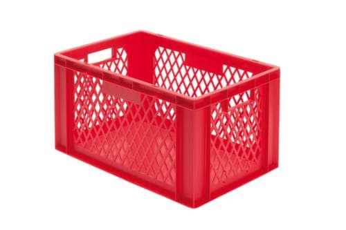 Lakape Bac gerbable norme Europe Favorit parois ajourées, rouge, capacité 61 l