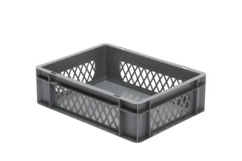 Lakape Bac gerbable norme Europe Favorit parois ajourées, gris, capacité 10 l