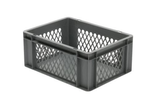 Lakape Bac gerbable norme Europe Favorit parois ajourées, gris, capacité 15 l