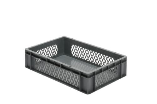 Lakape Bac gerbable norme Europe Favorit parois ajourées, gris, capacité 26 l