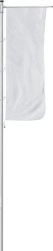 Drapeau et mât avec dispositif de hissage intérieur avec manivelle