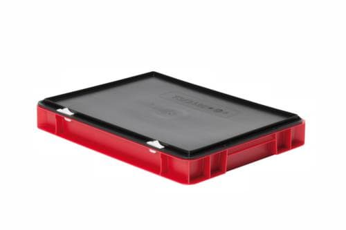 Lakape Bac gerbable norme Europe Favorit parois + fond pleins, rouge, capacité 4,5 l