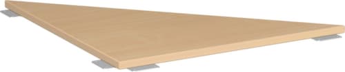 Gera Angle de liaison anguleux Milano 90°, largeur x profondeur 800 x 800 mm, plaque hêtre