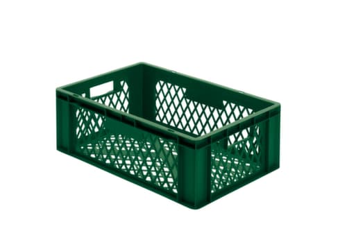 Lakape Bac gerbable norme Europe Favorit parois + fond ajourés, vert, capacité 40 l