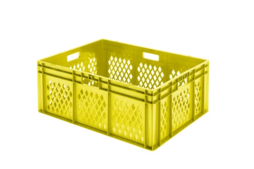 Lakape Bac gerbable norme Europe Favorit parois ajourées, jaune, capacité 127 l