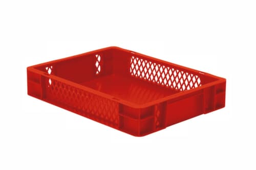 Lakape Bac gerbable norme Europe Favorit parois ajourées, rouge, capacité 7 l