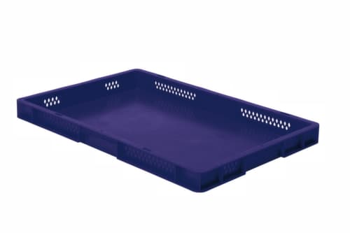 Bac gerbable norme Europe parois ajourées, bleu, capacité 9,5 l