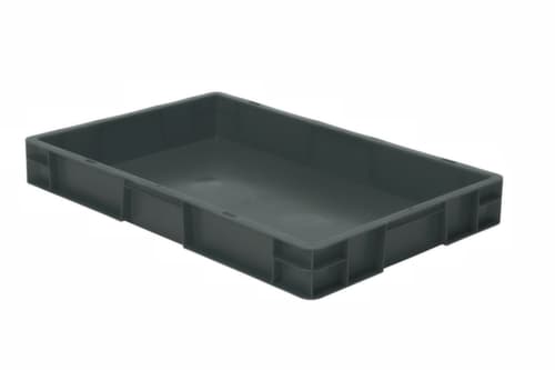 Lakape Bac gerbable norme Europe Favorit parois + fond pleins, gris, capacité 14,5 l