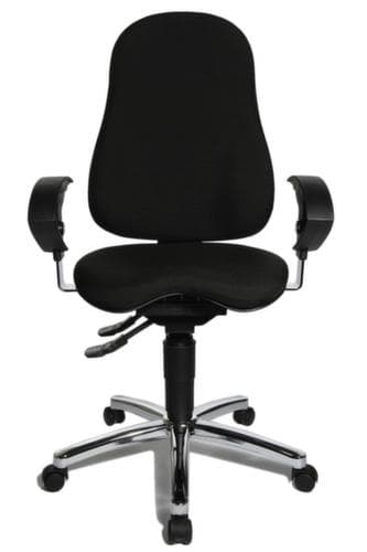 Topstar siège de bureau pivotant Sitness 10 avec mécanisme de contact permanent, noir