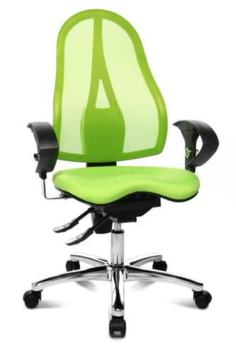 Topstar siège de bureau pivotant Sitness 15 avec mécanisme de contact permanent, Dossier maille, vert pomme