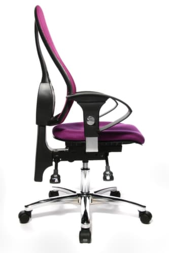 Topstar siège de bureau pivotant Sitness 15 avec mécanisme de contact permanent, Dossier maille, violâtre