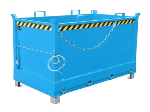 Bauer Conteneur à fond rabattable empilable jusqu'à 2 m³ en RAL 5012 bleu clair