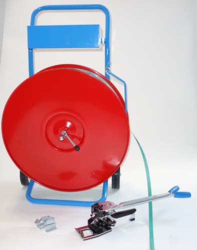 Ensemble de cerclage mobile Eco avec sangle en polyester, largeur de feuillard 13 mm
