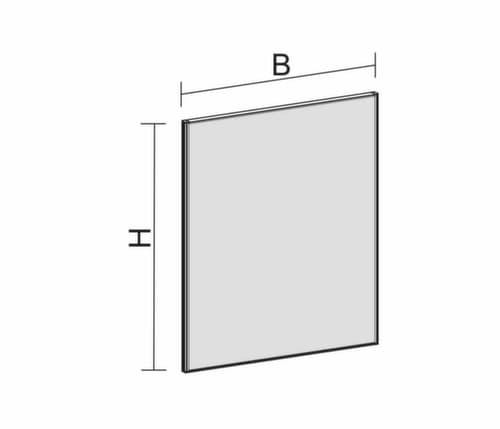 Gera Cloison de table insonorisante Pro, hauteur x largeur 1400 x 1200 mm, paroi gris