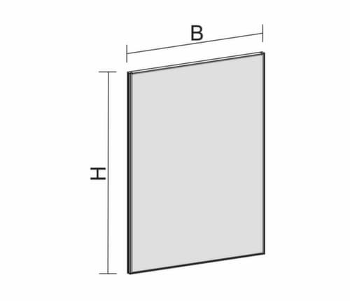 Gera Cloison de séparation insonorisante Pro ProfiLine, hauteur x largeur 1600 x 1200 mm, paroi rouge
