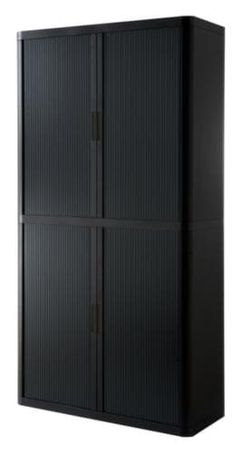 Paperflow Armoire à rideaux transversaux easyOffice®, 4 hauteurs des classeurs, noir/noir
