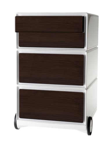 Paperflow Caisson mobile easyBox, 4 tiroir(s), blanc/wengé