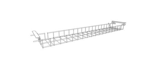 Quadrifoglio Panier à câbles large T45 pour bureau, largeur 1400 mm
