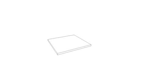 Quadrifoglio Plateau supérieur T45 pour armoire/rayonnage de bureau, largeur x profondeur 430 x 450 mm