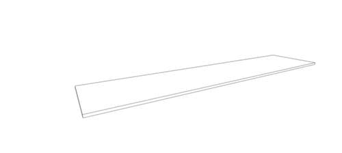 Quadrifoglio Plateau supérieur T45 pour armoire/rayonnage de bureau, largeur x profondeur 2150 x 450 mm