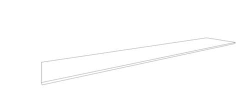 Quadrifoglio Plateau supérieur T45 pour armoire/rayonnage de bureau, largeur x profondeur 2580 x 450 mm