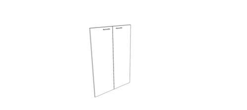 Quadrifoglio Porte à double battant pour panneau de séparation, hauteur x largeur 1280 x 860 mm