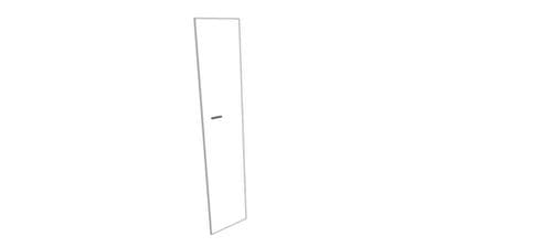 Quadrifoglio Porte battante butée à droite pour panneau de séparation, hauteur x largeur 2110 x 430 mm