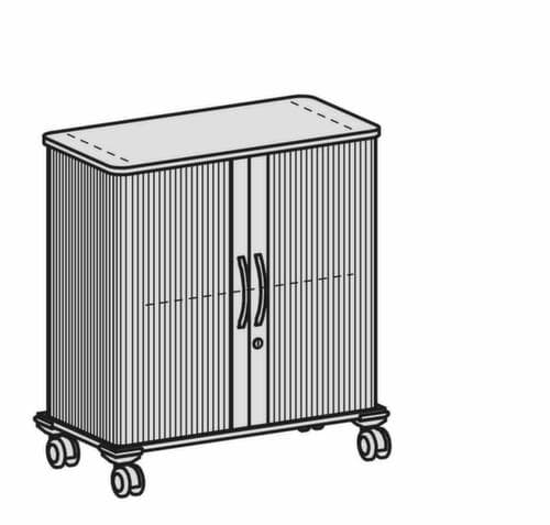 Gera Armoire à rideaux transversaux Pro