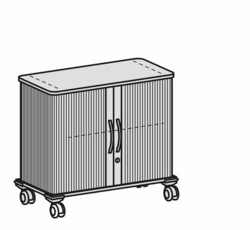 Gera Armoire à rideaux transversaux Pro