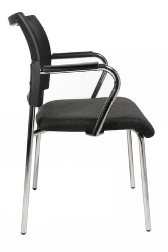 Topstar Siège visiteur Visit 10 avec dossier maille, assise tissu (100 % polypropylène), anthracite