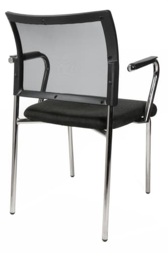 Topstar Siège visiteur Visit 10 avec dossier maille, assise tissu (100 % polypropylène), anthracite