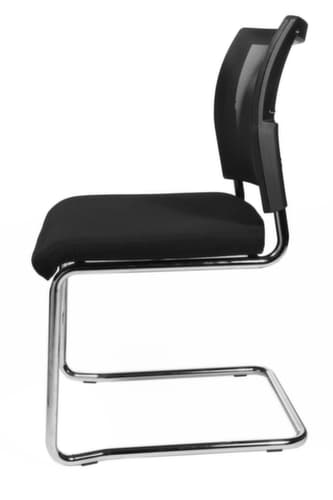Topstar Fauteuil luge pour visiteurs Visit 20 avec dossier maille, assise tissu (100 % polypropylène), noir