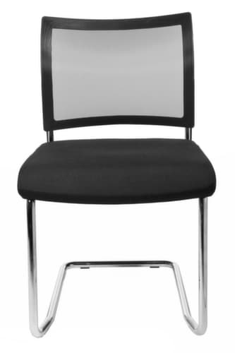 Topstar Fauteuil luge pour visiteurs Visit 20 avec dossier maille, assise tissu (100 % polypropylène), noir