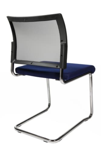 Topstar Fauteuil luge pour visiteurs Visit 20 avec dossier maille, assise tissu (100 % polypropylène), bleu