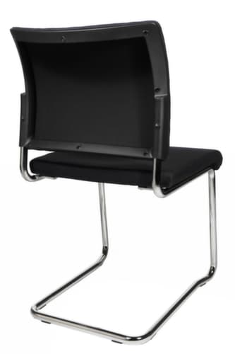 Topstar Fauteuil luge pour visiteurs capitonné Visit 20, assise tissu (100 % polypropylène), noir