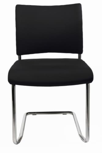 Topstar Fauteuil luge pour visiteurs capitonné Visit 20, assise tissu (100 % polypropylène), noir