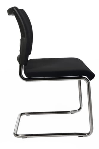 Topstar Fauteuil luge pour visiteurs capitonné Visit 20, assise tissu (100 % polypropylène), noir