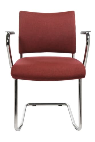 Topstar Fauteuil luge pour visiteurs capitonné Visit 20, assise tissu (100 % polypropylène), bordeaux