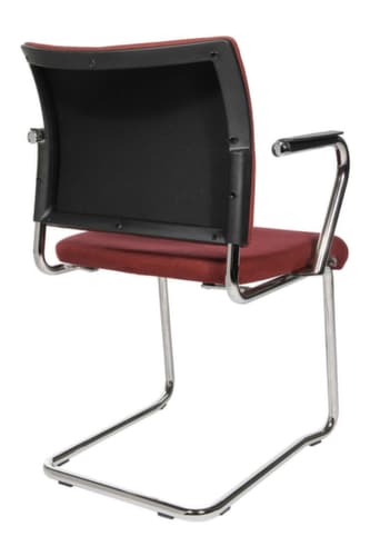 Topstar Fauteuil luge pour visiteurs capitonné Visit 20, assise tissu (100 % polypropylène), bordeaux