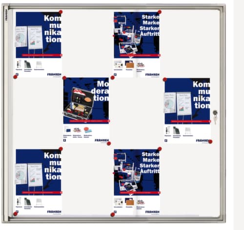 Franken Vitrine d'affichage plate X-tra!Line® pour l'intérieur