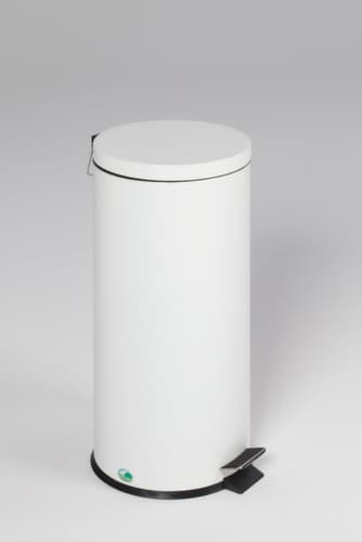 VAR Poubelle à pédale, 30 l, blanc